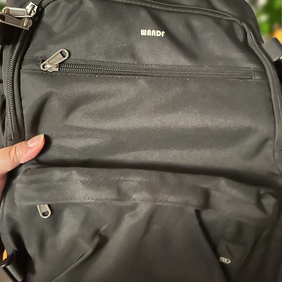 WANDF Black Laptop Backpack & Personal Item Bag 18 x 14 x 8 NEW Travel - Picture 8 of 8